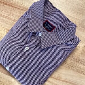 Men's UNTUCKit‎ Long Sleeved Checked Gingham Button Up. Purple